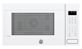 GE PEB9159DJWW Profile 1.5 Cu. Ft. White Countertop Microwave - Convection