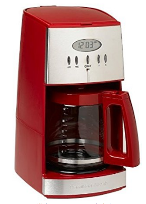 Hamilton Beach 12-Cup Coffee Maker with Glass Carafe, Ensemble Red (43253RA)