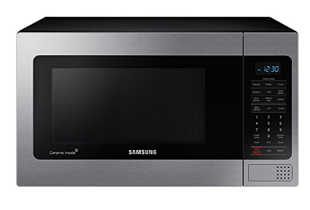 Samsung MG11H2020CT 1.1 cu. ft. Countertop Grill Microwave Oven with Ceramic Enamel Interior, Black