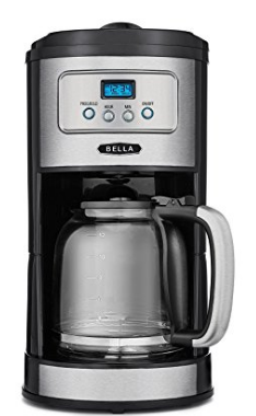 BELLA Classics 12 Cup Programmable Coffee Maker, Bold Brew Stainless and Chrome