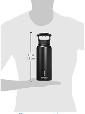 Fifty/Fifty V34001BK-0 34oz Black Vacuum Insulated Bottle, 1 Pack