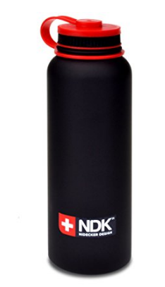 Smart Planet NDK Nidecker Designs Deluxe Wide Mouth 40 oz 18/8 Stainless Steel Vacuum Insulated Tumbler, Black