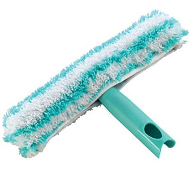 Leifheit 51107 Click System Window Cleaning Tool Kit with Vacuum Squeegee - Pole and Microfiber Cleaning Pad