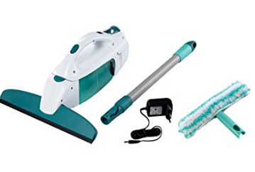 Leifheit 51107 Click System Window Cleaning Tool Kit with Vacuum Squeegee - Pole and Microfiber Cleaning Pad