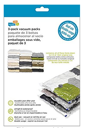 Honey-Can-Do VAC-01300 Large Vacuum Packs, 3-Pack