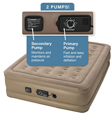 Insta-Bed Raised Air Mattress with Never Flat Pump