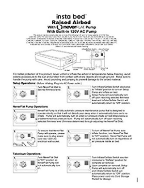 Insta-Bed Raised Air Mattress with Never Flat Pump, Twin