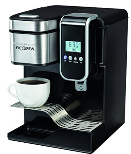 Hamilton Beach Single-Serve Coffee Maker, Programmable FlexBrew with Hot Water Dispenser (49988)
