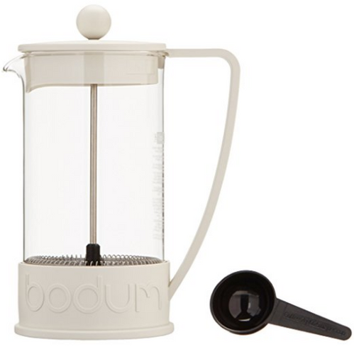 Bodum Brazil French Press Coffee Maker, 1-Liter, 34-Ounce, Off-White, 8-Cup