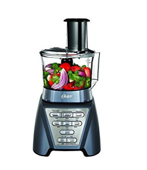Oster Pro 1200 Blender with Professional Tritan Jar and Food Processor attachment, Metallic Grey