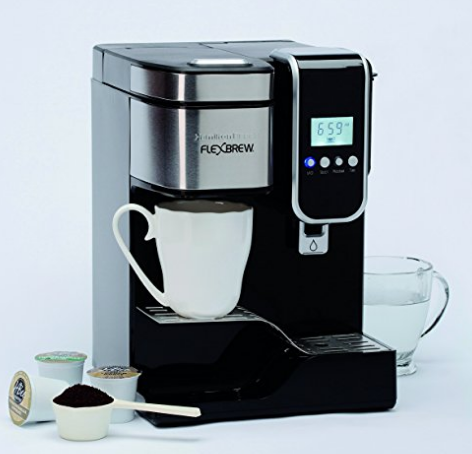 Hamilton Beach Single-Serve Coffee Maker, Programmable FlexBrew with Hot Water Dispenser (49988)