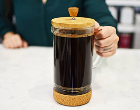 Melbourne French Press Coffee Maker with Bamboo lid and Cork base
