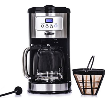 BELLA Classics 12 Cup Programmable Coffee Maker, Bold Brew Stainless and Chrome