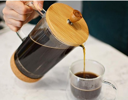 Melbourne French Press Coffee Maker with Bamboo lid and Cork base