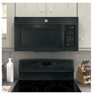 GE JNM3163DJBB 1.6 Cu. Ft. Black Over-the-Range Microwave