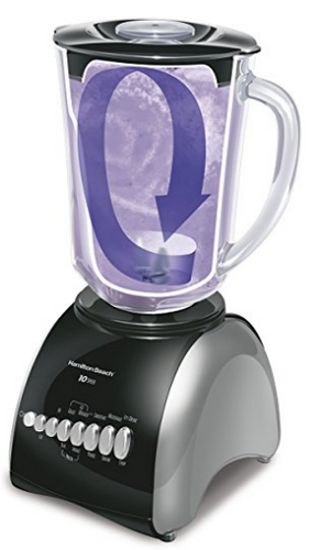 Hamilton Beach WaveMaker 10-Speed Blender with 48 oz Glass Jar, Black (50235)