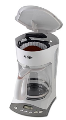 Mr. Coffee 12-Cup Programmable Coffee Maker, White