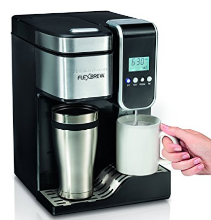 Hamilton Beach Single-Serve Coffee Maker, Programmable FlexBrew with Hot Water Dispenser (49988)